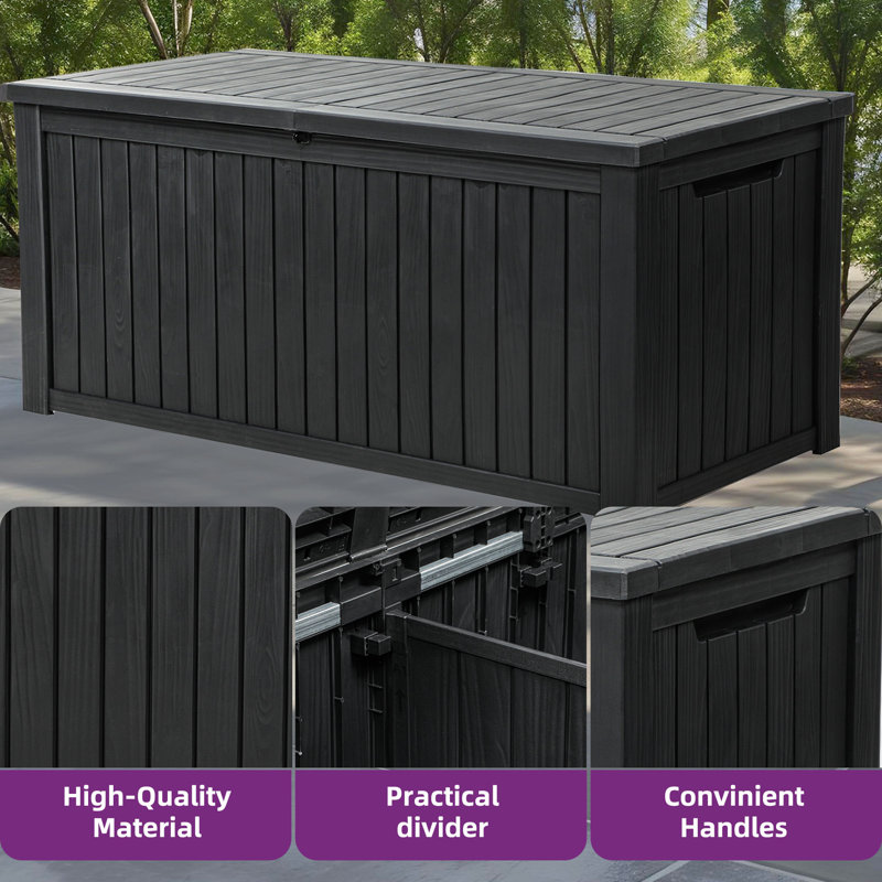 Edrosie Inc l 60,8 po verrouillable 180 gallons en brun, 150, Black