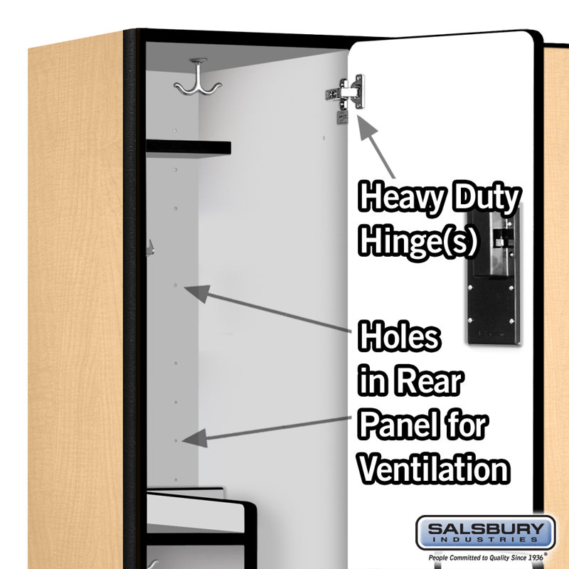 Maple Extra Wide Double Tier Lockable Gym Locker