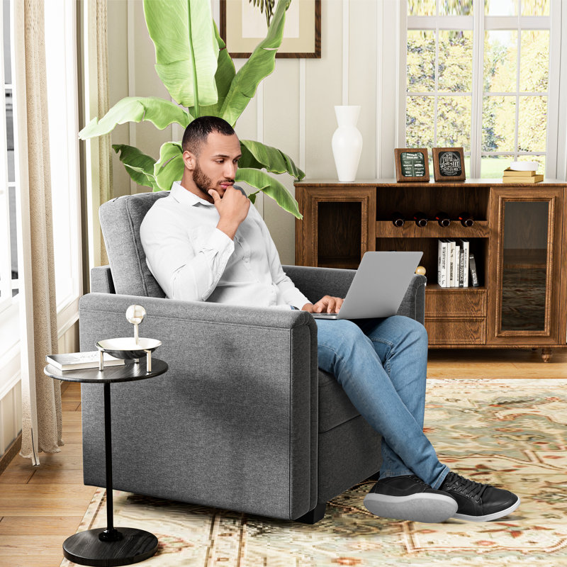 Simple moderne avec accoudoirs roulés, rembourrage en mousse à mémoire de forme, éponge à haute densité, s'adapte à différentes postures