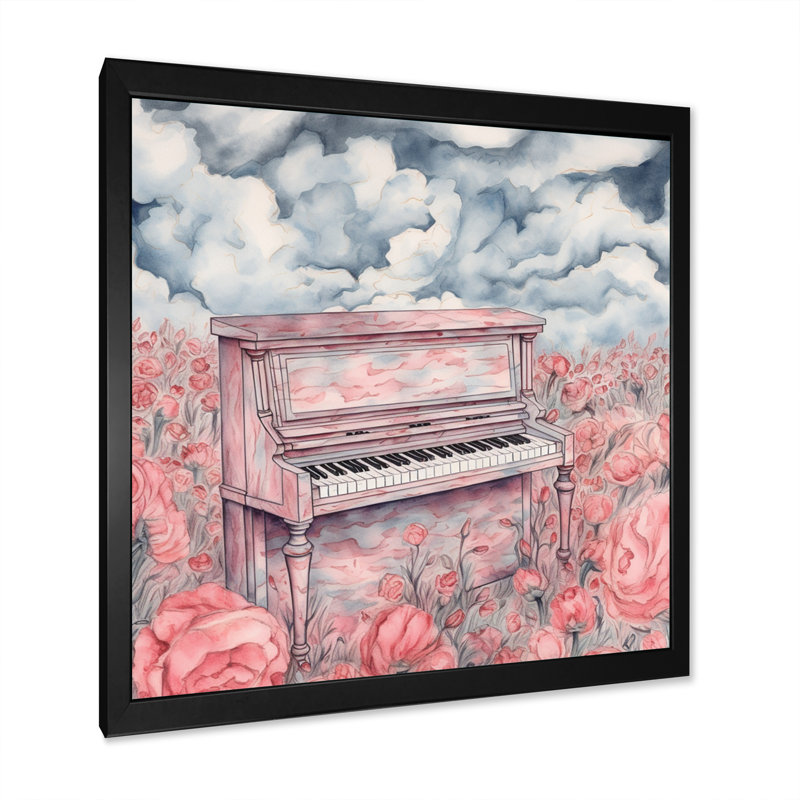 Piano Heaven IV, reproduction d'art sur toile, H 36 po x l 36 po x P 1,5 po, Cadre photo noir