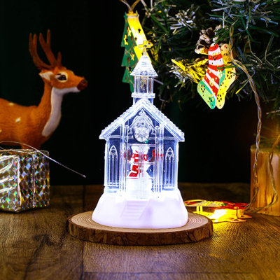 Nouvelle décoration de Noël, cadeau de Noël lampe de Noël en cristal lumineux enneigé, 20 ML