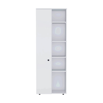 Armoire de cuisine avec cinq tablettes intérieures et extérieures