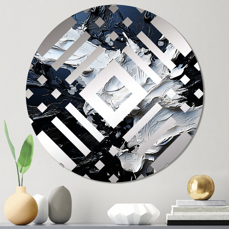 Hayfa - Miroir décoratif à losanges, 23,6 po x 23,6 po