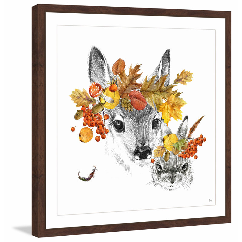 « automne esprit », reproduction d’art encadrée, 32 po x 32 po