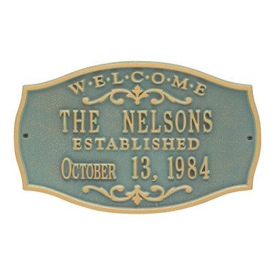 Brookfield 4-Line Wall Address Plaque