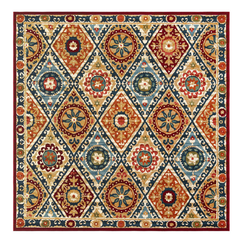 Aura Hower Indoor/Outdoor Area Rug, Square 7'10"