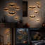 Veilleuse DEL d'Halloween pour garage, fête, fenêtre, décoration murale, autocollant mural lumineux pour animaux de compagnie