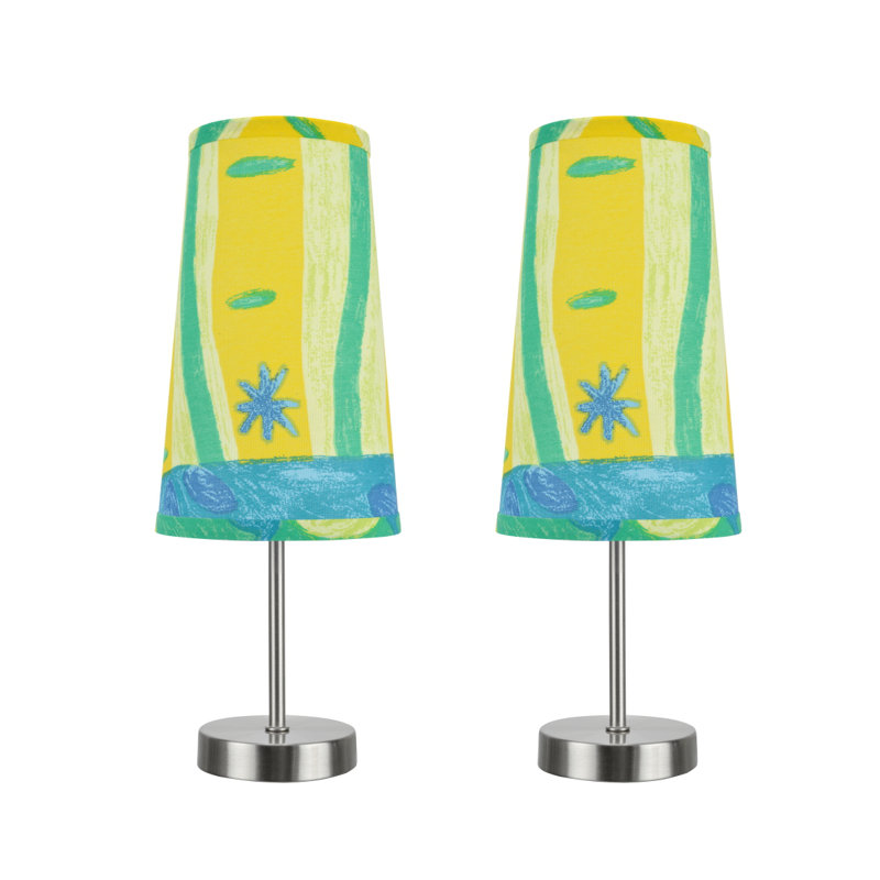 Nestor Metal Table Lamp Lamp, Blue/Yellow/Green