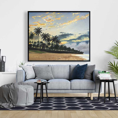 «Tropical Summer Moments», décor de toile encadrée marine de plage