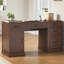 Ensemble de bureau 2 pièces Hailiey Farmhouse - Bureau d'écriture texturé avec classeur et commode à 5 tiroirs-655426803