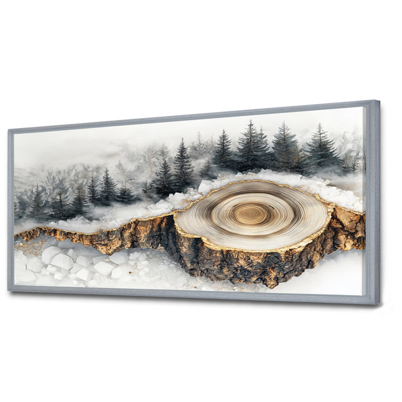 Giovany - Landscapes Wall Art, 28" H x 60" W, Cadre flottant, Silver