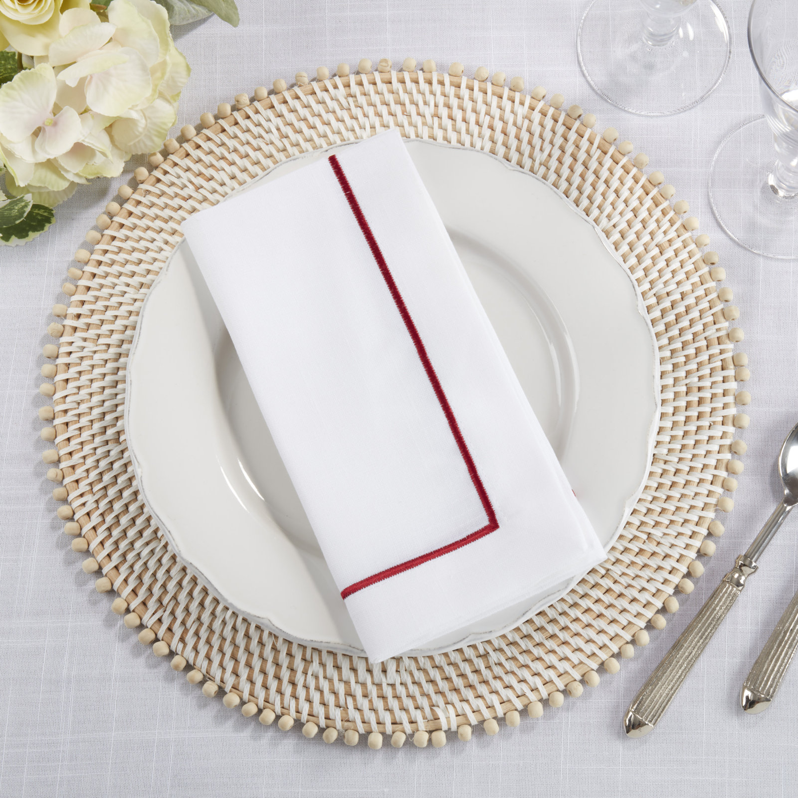 Odelle Reversible Napkin, Red