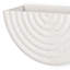 Set of Two White Metal Geometric Half Moon Wall Planters