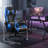 Blue Ergonomic Home/Office Chair With High Backrest, Reclining Function, Footrest, And Lumbar Support; Comfortable Leather Computer Chair-2059202595