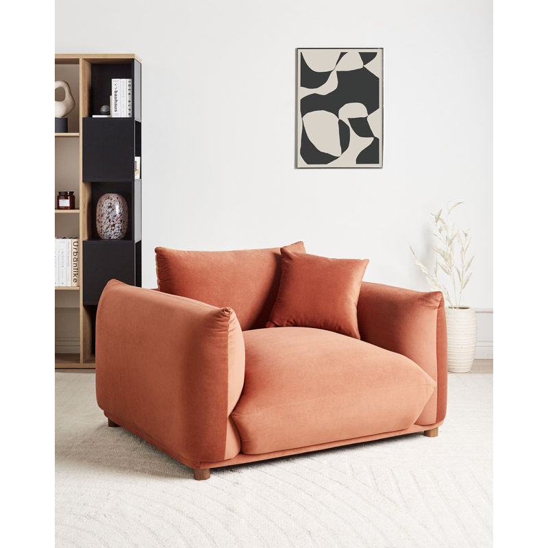 LUVOS Upholstered Armchair, Brown