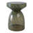 Glass and Metal Accent Table with Modern Sculptural Design.