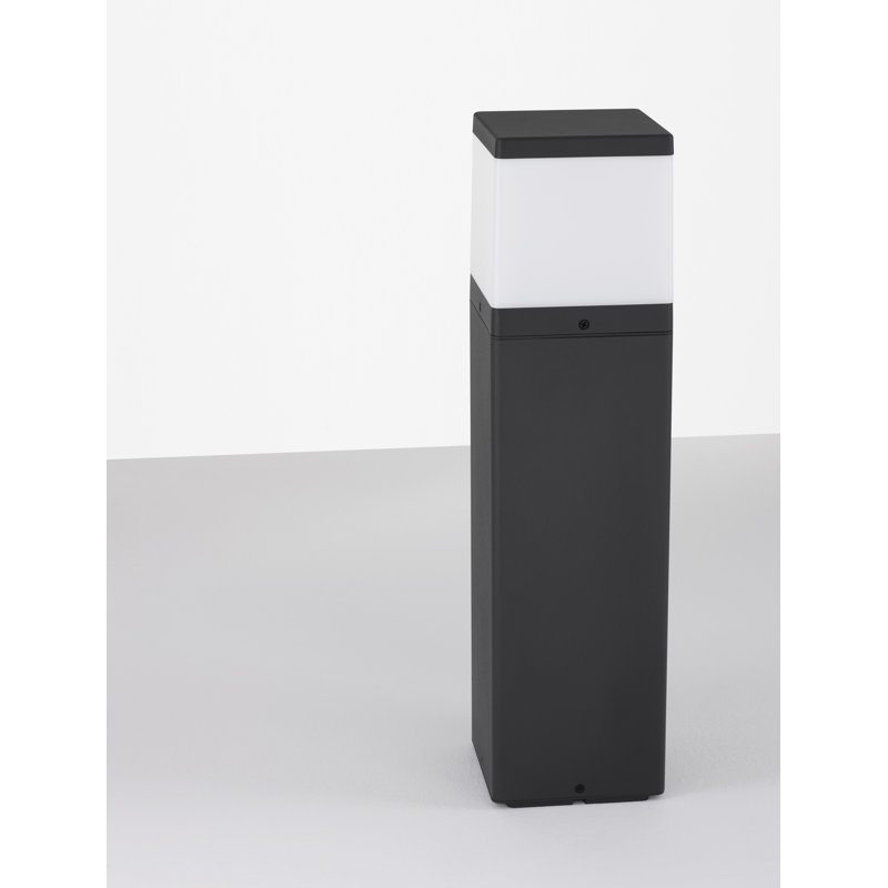 Dark Grey Metal Bollard Light, 50cm H x 13cm W x 13cm D