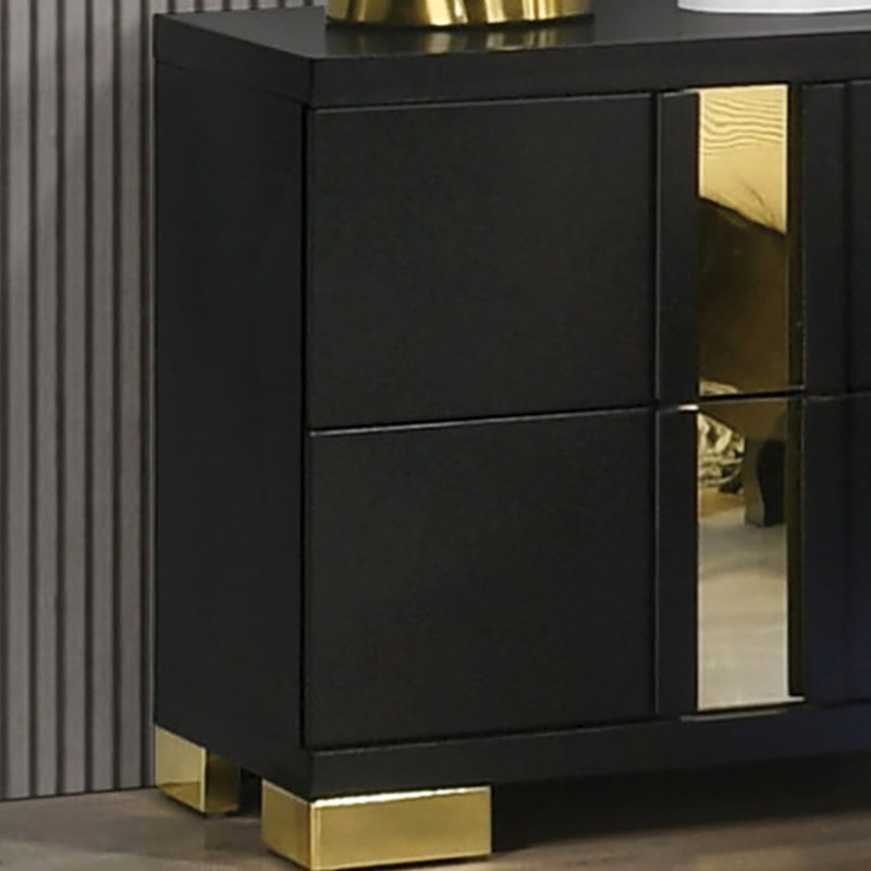 Garniture de table de chevet 1Pc, Noir
