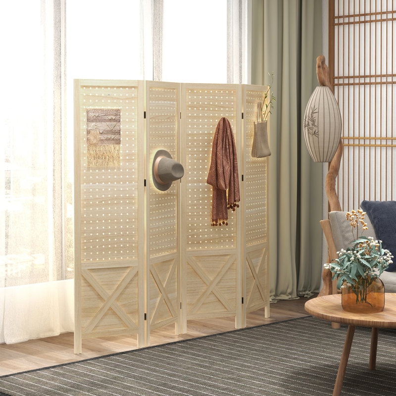 Écran d'intimité en bois de 4,7 pi de hauteur pour cloison de salon