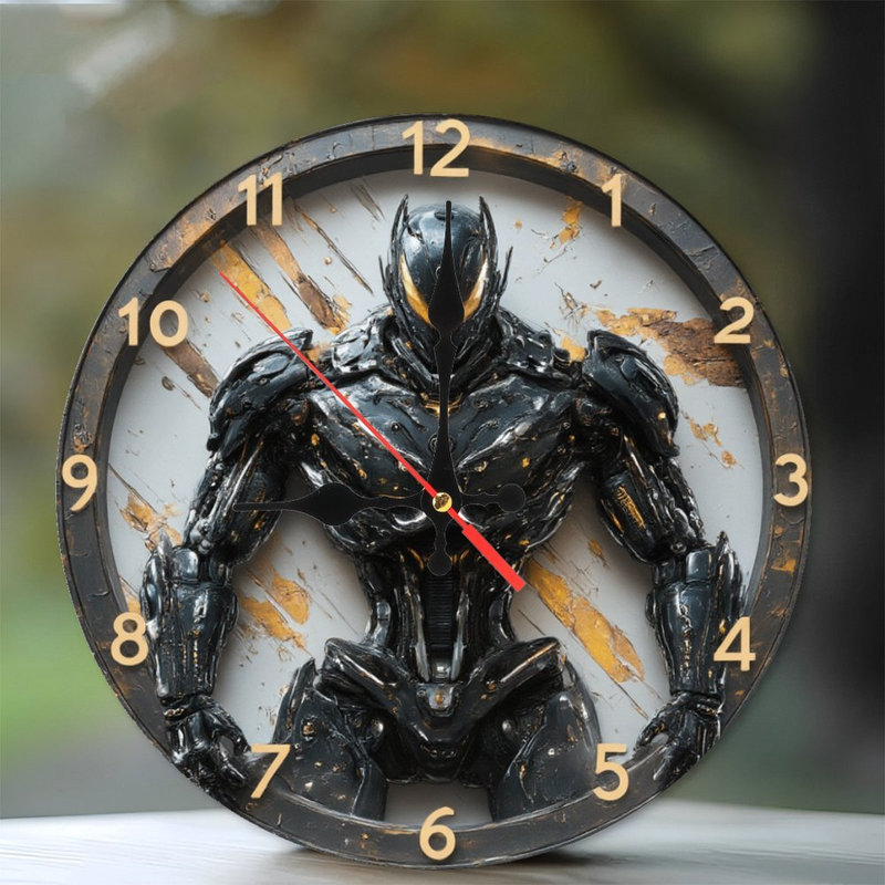 Horloge avec robot futuriste