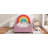 Rainbow Upholstered Twin Daybed Low to The Ground Design Cute Style Princess Bed for Teens