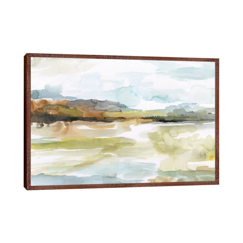 Faraway by Nan - Painting on Canvas, 66.04 cm H x 45.72 cm W, Classic Brown Wood Framed