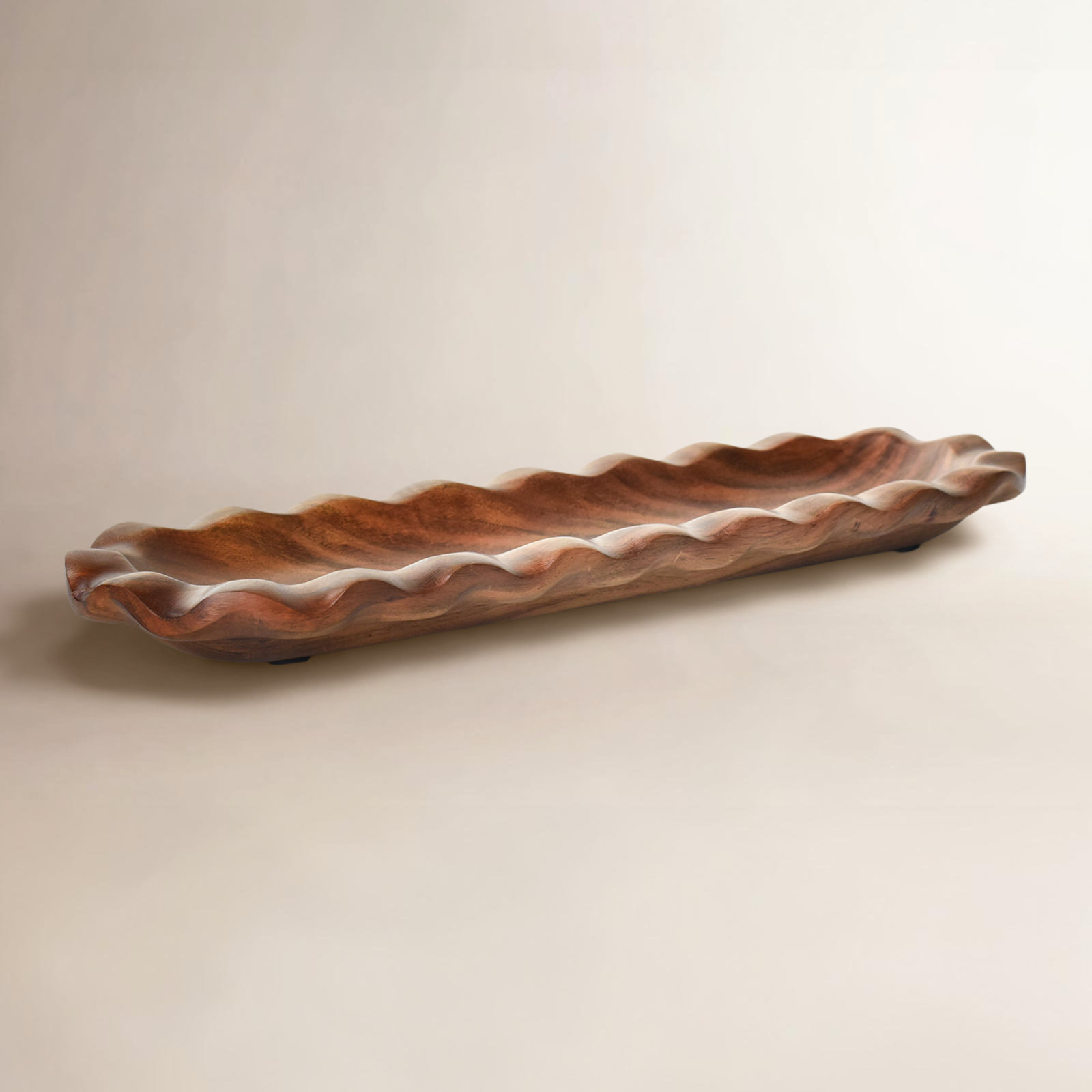 Fundamental Wood Ruffle Skinny Tray