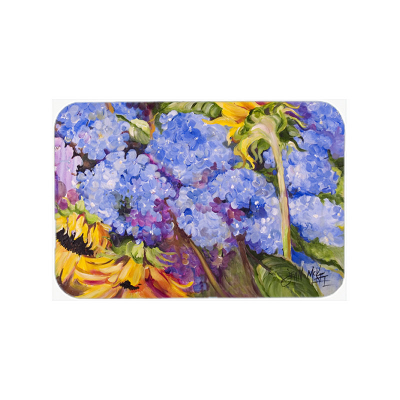 Planche à découper en verre caroline et fleurs de soleil Hydrangea