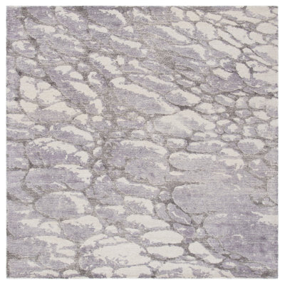 Layshia Hand Tufted Wool/Viscose Pile Abstract Rug in Gray
