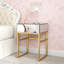 Mirrored Glass 1 Drawer Bedside Table