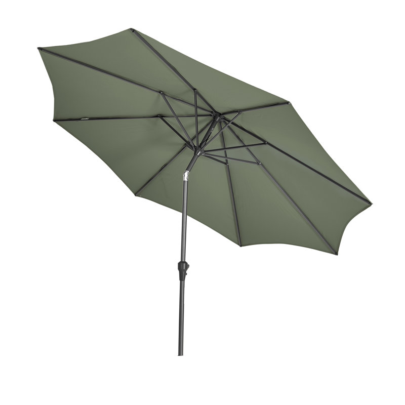 Hatten Riva Traditional Round Parasol, Olive, 238cm H x 300cm W x 300cm D