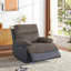 Chaise de salon inclinable électrique intelligente avec DEL et USB, tissu rayé respirant, capacité de poids de 400 lb