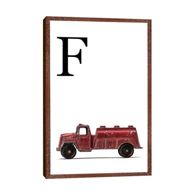 F Water Truck White Letter - Print on Canvas