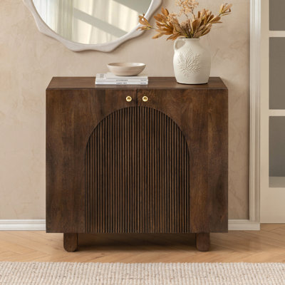 Manci Solid Mango Wood Accent Cabinet