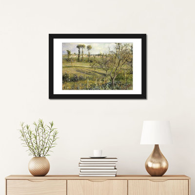 «Coucher de soleil à Valhermeil, près de Pontoise, 1880» par Camille Pissarro, reproduction sur toile