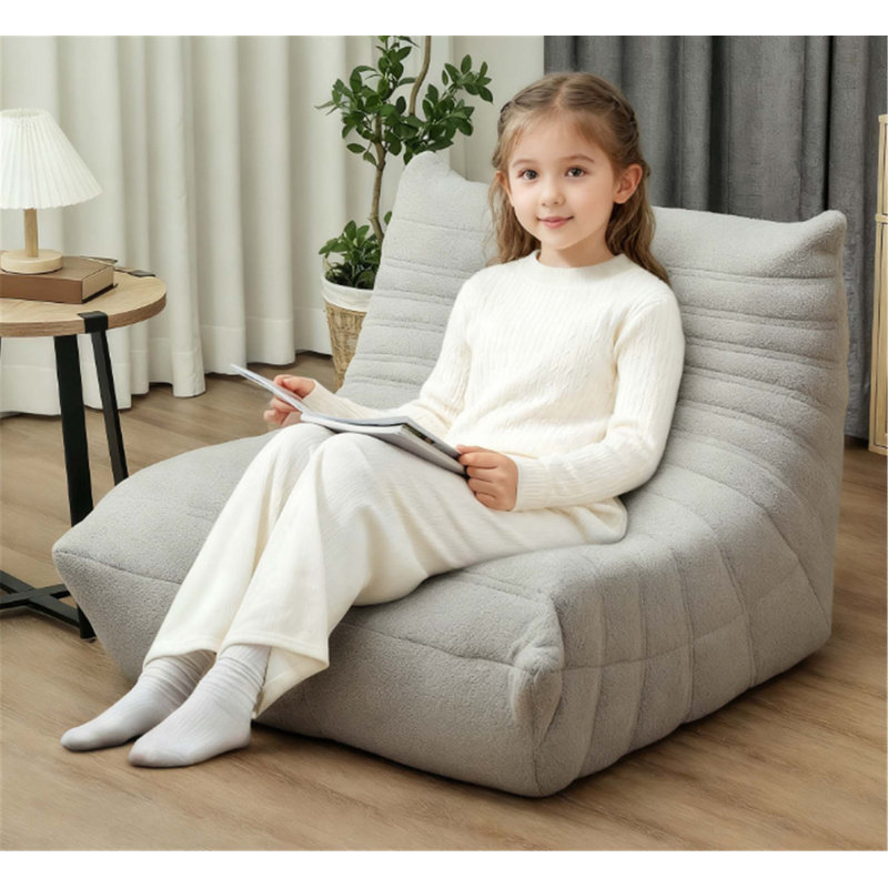 Canapé moelleux moelleux avec mousse haute densité pour un confort ultime et un style moderne, Peluche gris clair