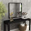 Miroir carré 32 po en aluminium noir pour couloir, grande surface de réflexion, cadre, design contemporain, miroir de salle de bain mural facile à installer, processus intemporel-129487254-129487257