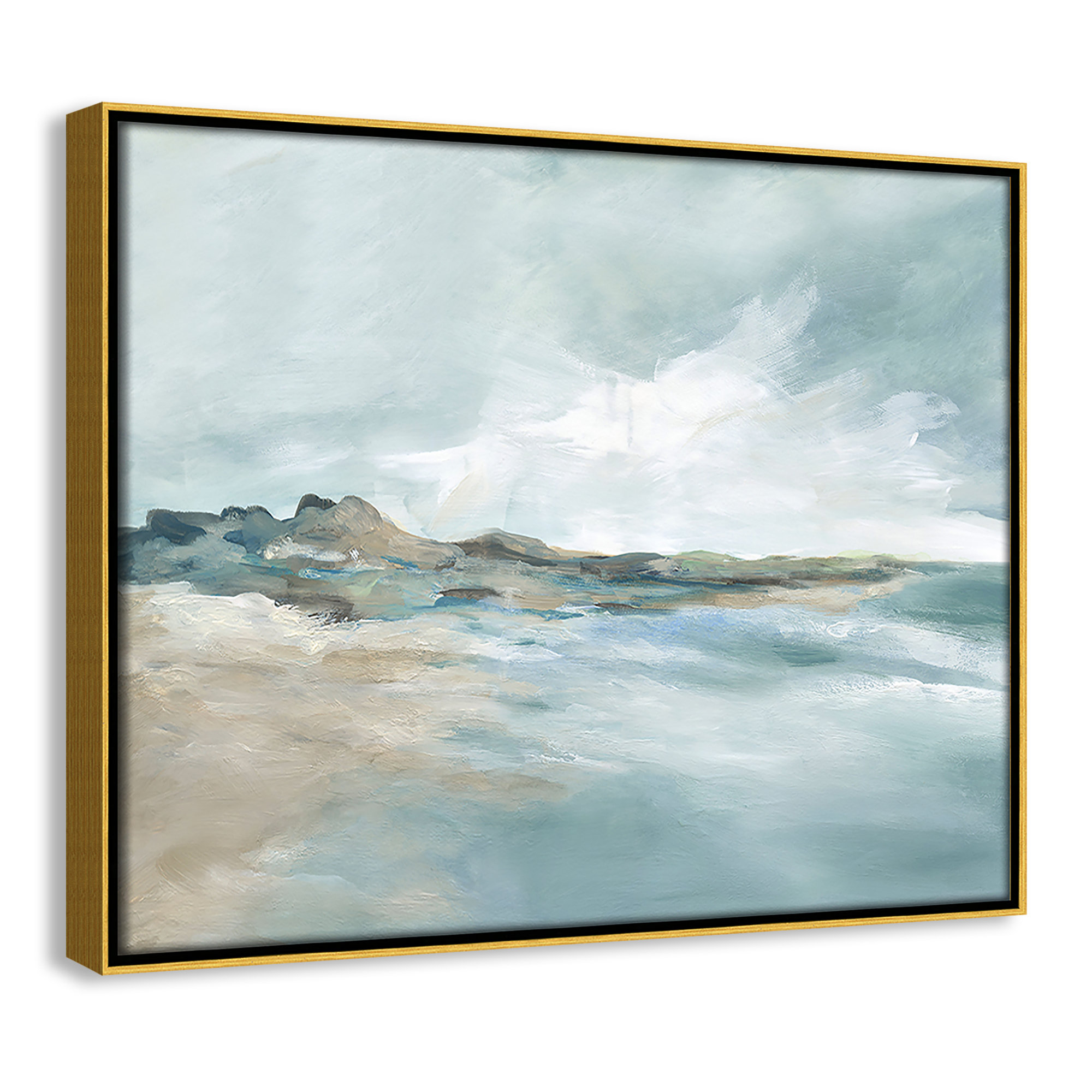 Sandpoint Print by Carol Robinson, 12.5" H x 15.5" W, Gold