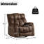 Fauteuil inclinable manuel pivotant en microfibre Idrissi-107084711