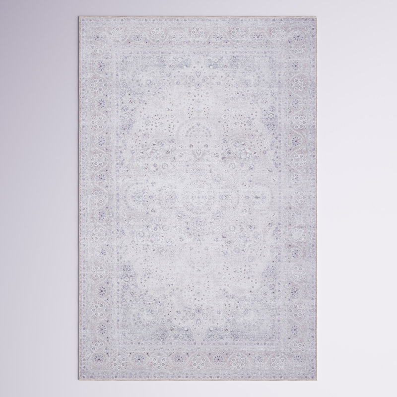 Ferree Oriental Beige/Beige Area Rug, Rectangle 8' x 10'