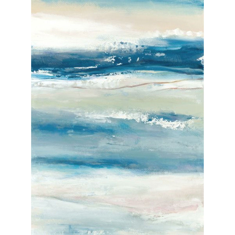 Blue Breeze Painting by Sara Brown, Knife Gel, 54" H x 40" W