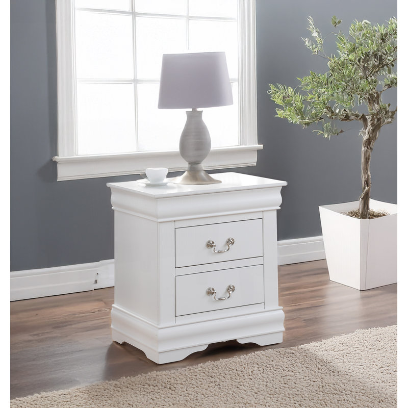Philippe III Finish Nightstand, White