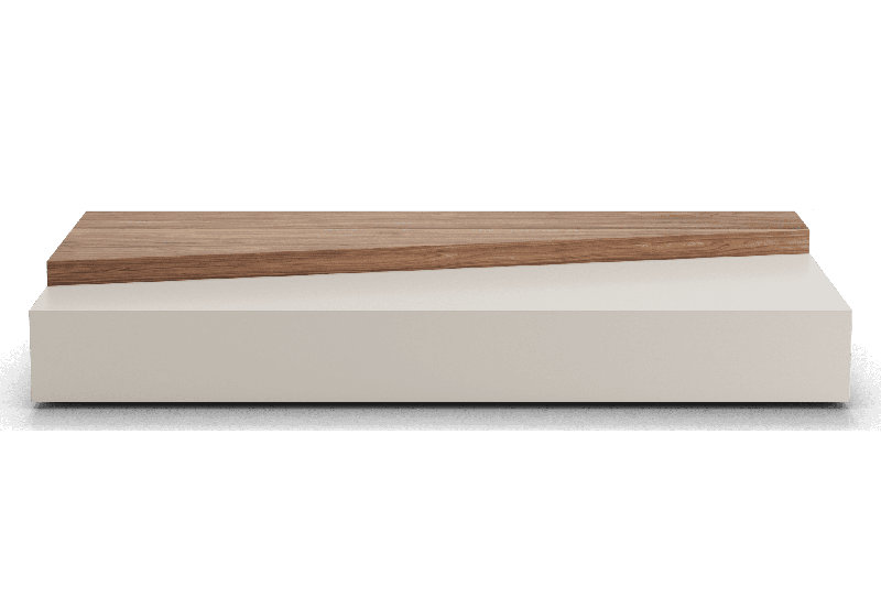 Hubert Solid Wood Coffee Table, Walnut/Chateau Gray