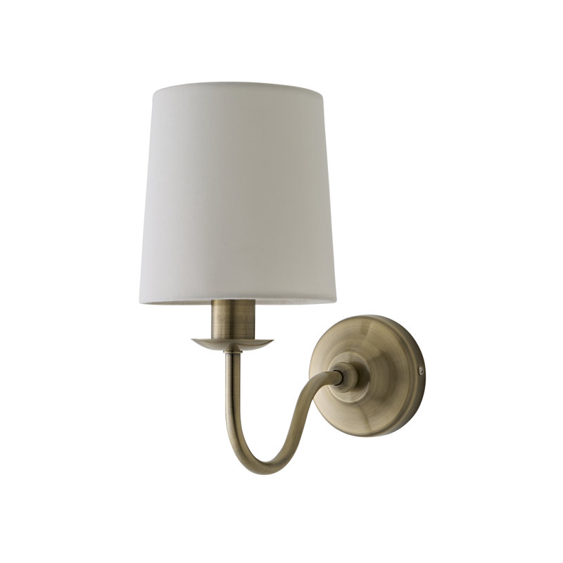 Lorenza Candle Wall Light, No, Antique Brass