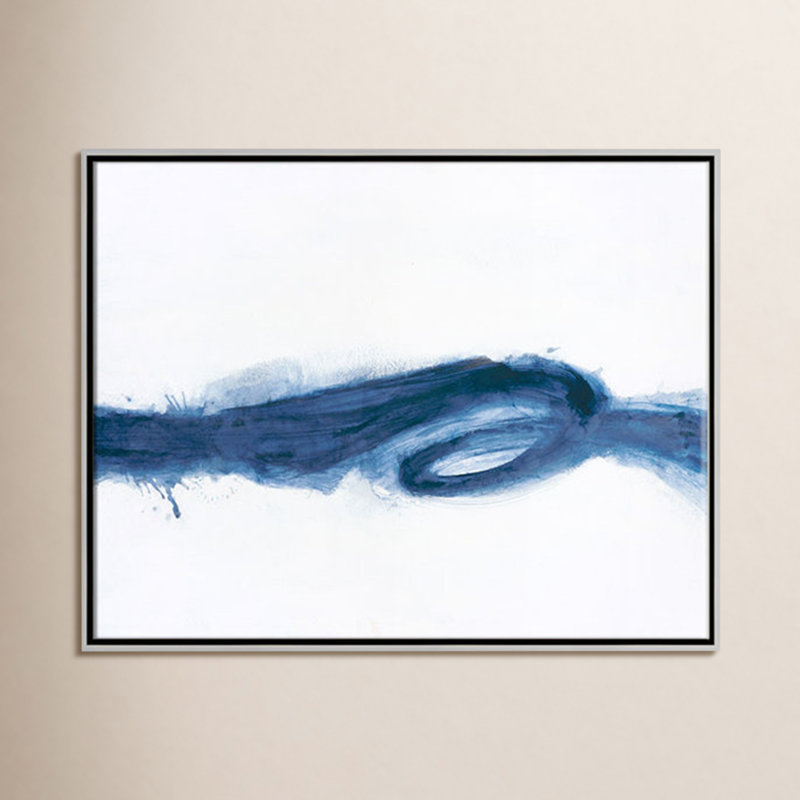 Britt "Liquid Flow" Painting, Silver Framed, 18" H x 24" W x 2" D