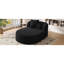 Canapé moderne sans méridienne 51,6 po avec deux coussins de soutien pour le salon, noir-865571473