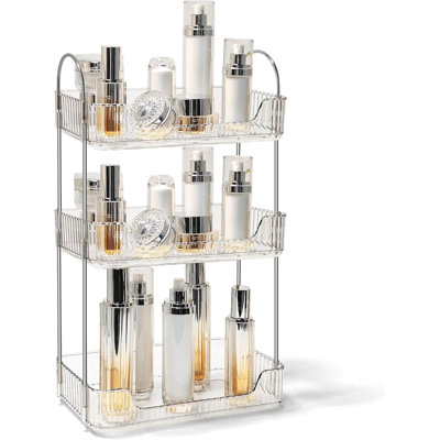 3-Tier Bathroom Counter Organizer For Makeup And Skincare - Sturdy Countertop Storage With Large Capacity For Cosmetics, Perfume, And Beauty Tools