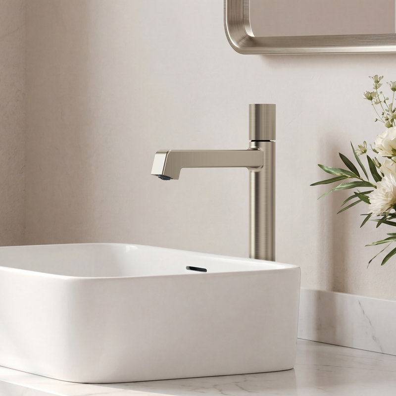 Robinet de lavabo de salle de bain à un trou, robinet de lavabo de salle de bain à poignée simple avec ensemble de drain