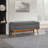Boyu Polyester Blend Upholstered Storage Bench-2142374511