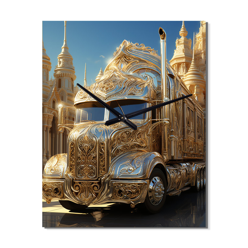 Daymi - Horloge murale camion moderne, Grand
